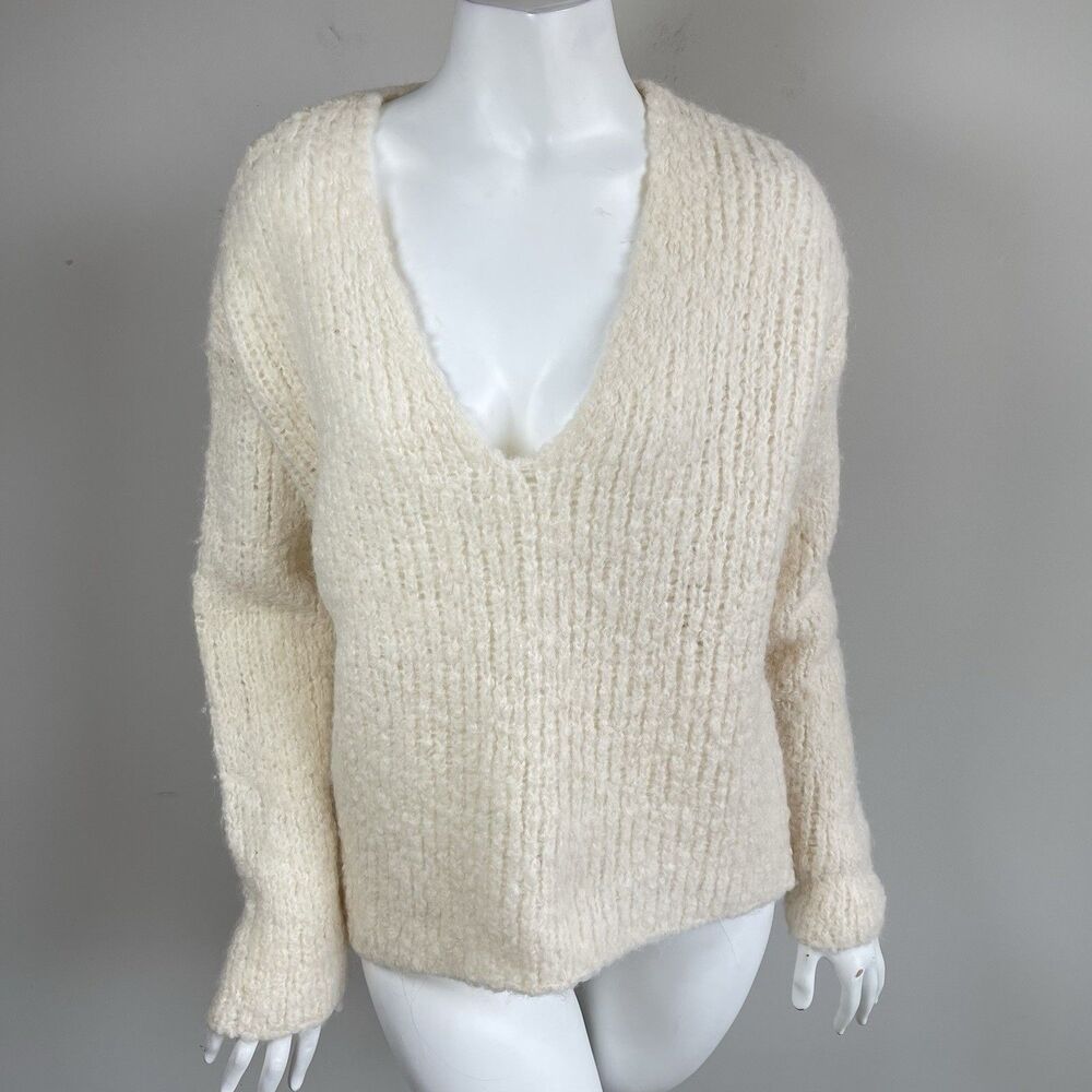 Rag & Bone Womens L‎ Alpaca Bouclé Chunky Sweater Freda Cozy Luxury Preppy